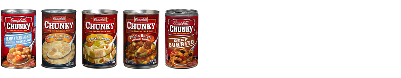 5 out of 10 Campbell’s Chunky™ Soups